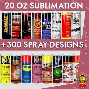 300+ Funny Spray Tumbler PNGs (2025) | Cleaning, Oil Can, Skinny 20oz Wraps Bundle | Sublimation Designs
