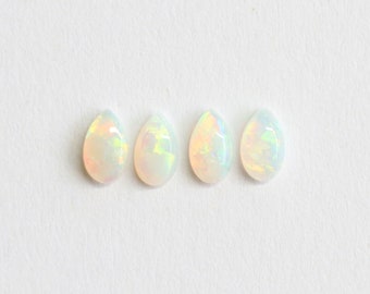 5 x 3mm pear set of 4 Australian light opals natural solid loose unset stone