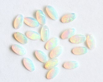 4 x 2mm oval set of 20 Australian light opals natural solid loose unset stone