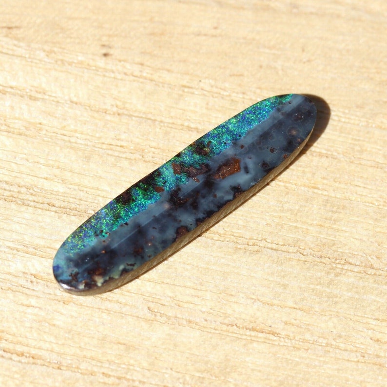 Boulder opal 8.00ct 31.9 x 7.6mm Australian opal natural solid loose unset stone