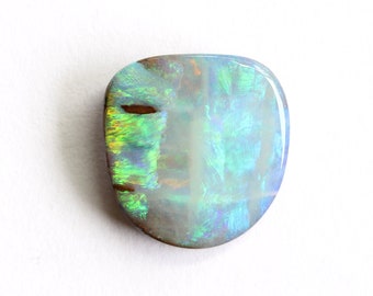 Boulder opal 4.19ct 12 x 11mm Australian opal natural solid loose stone Winton