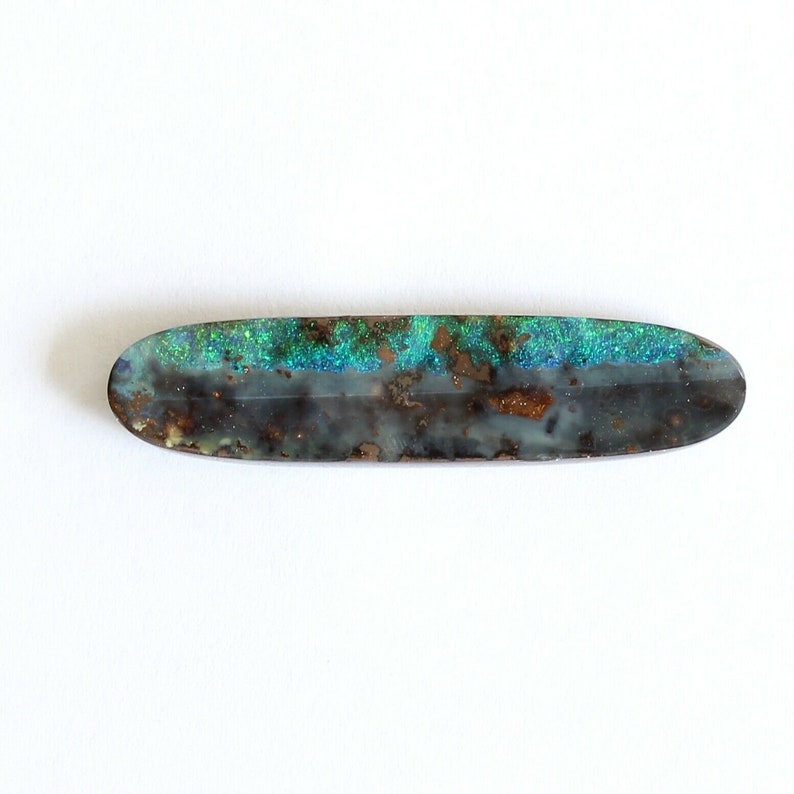 Boulder opal 8.00ct 31.9 x 7.6mm Australian opal natural solid loose unset stone