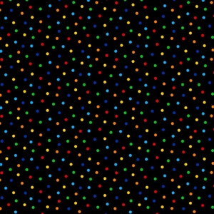 Multi Color Dots on Black, From Timeless Treasure, Digital Print, 100% Cotton, Nice size dots, You&#39;re going to love this print Back in stock