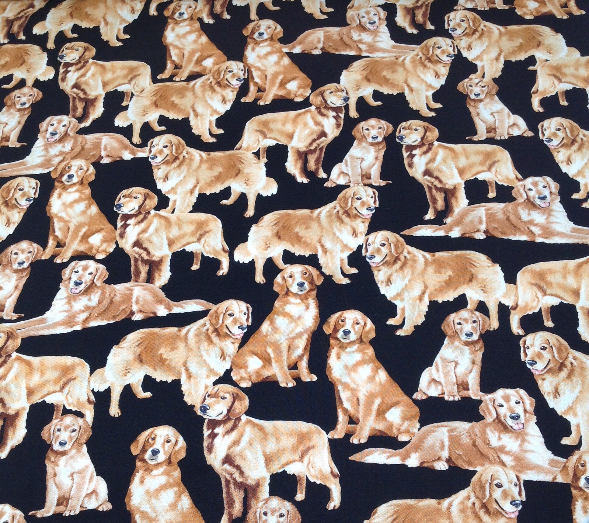 Per Yard Golden Retriever Cotton Fabric by Timeless Treasure Etsy