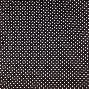 Dumb Dot Collection, Black with white polka Dots Cotton Fabric by Michael Miller, 100% cotton fabric