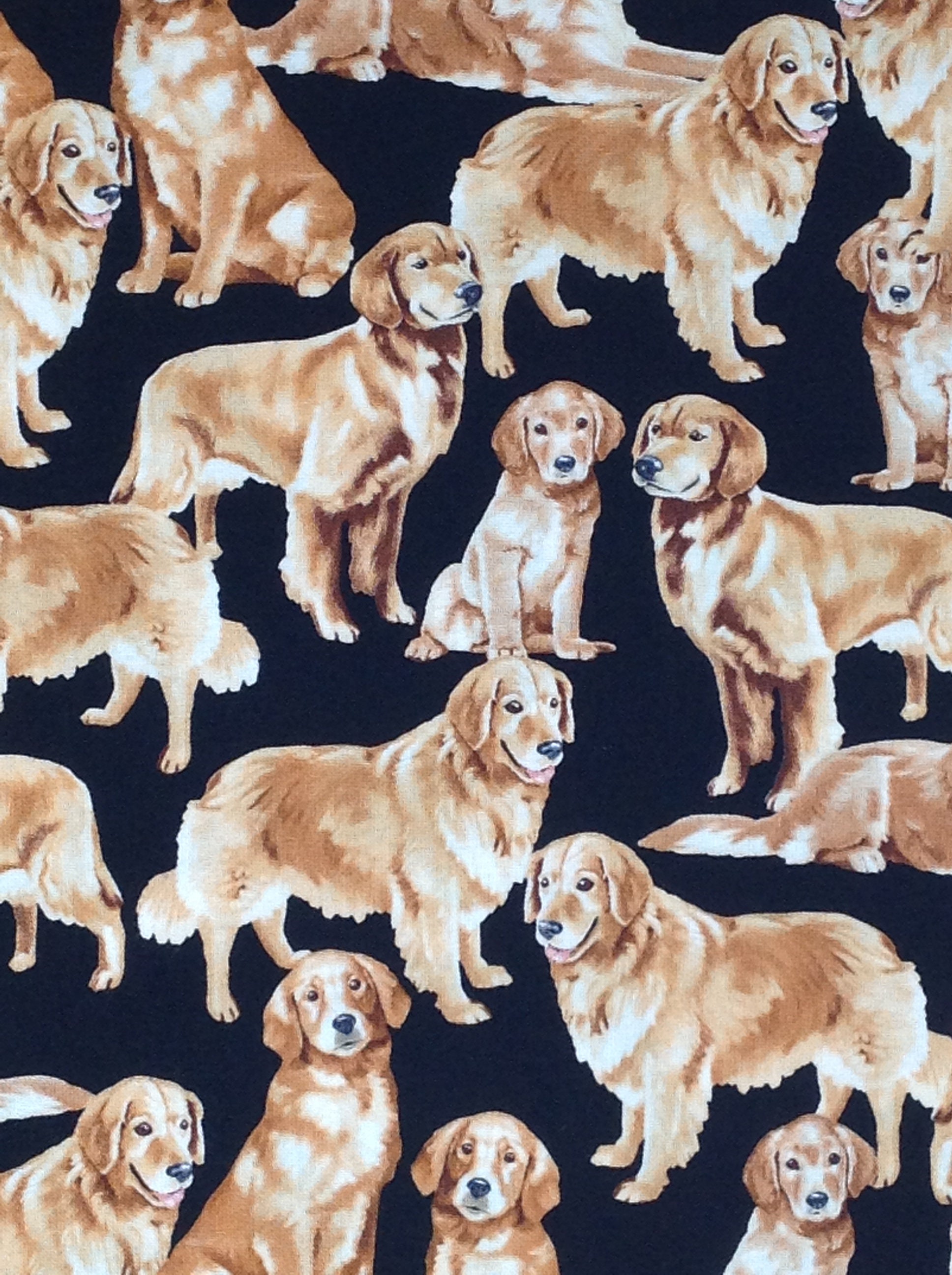 Per Yard Golden Retriever Cotton Fabric by Timeless Treasure Etsy