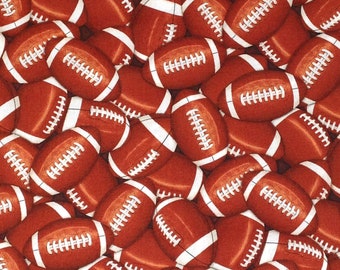 Footballs packed By Timeless Treasure Sports Collection, 100% Cotton fabric, C4822-BRN