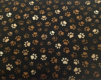 Mud Paws by Timeless Treasure , sold by the yard, 100% cotton quilting fabric, Brown shades of dog pet fabric, sold by the yard