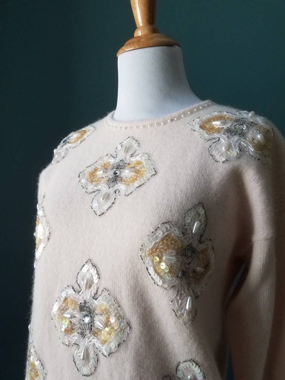 Vintage Angora Sequin Sweater