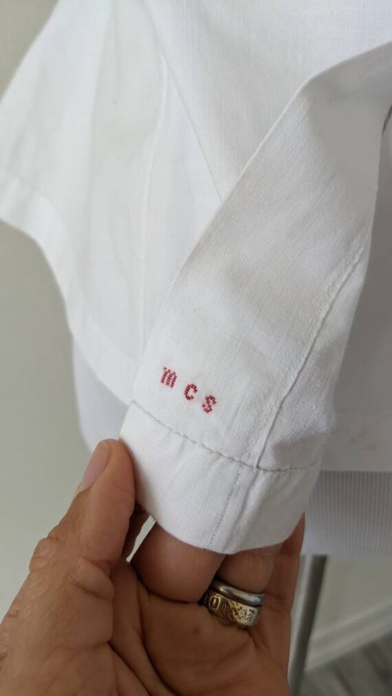 Antique Victorian Edwardian Embroidered Cotton Co… - image 7