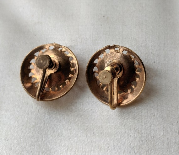 Antique Victorian Edwardian Brass Screw Back Flor… - image 5