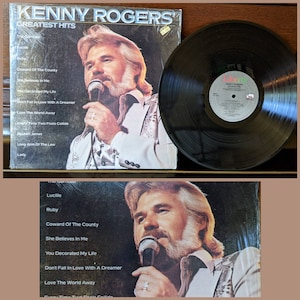 Vintage 1980 Original Kenny Rogers Greatest Hits Vinyl Record LP