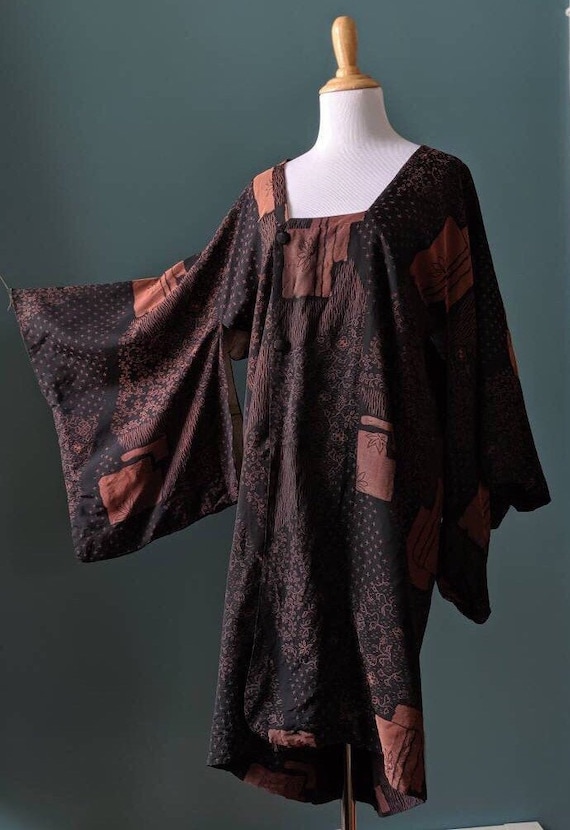Antique Vintage 30s 40s Kyoto Kimono Michiyuki Ton