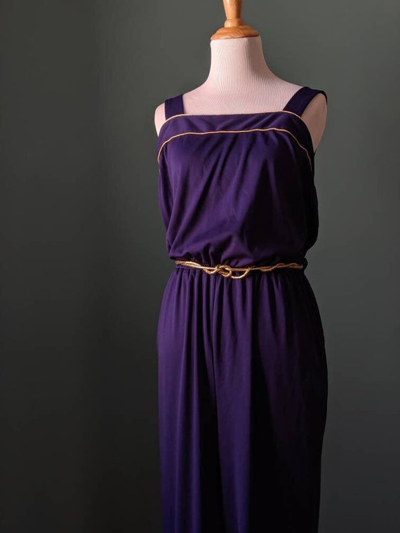 Vintage 70s Blue and Gold Lurex Nautical Sailor Ju