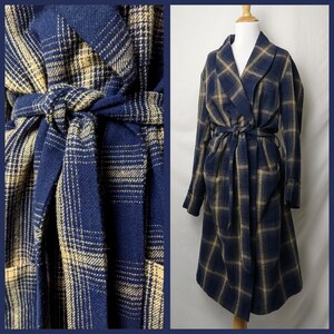 Wool and Cotton Flannel Robe: Men's Viyella Royal Stewart Robe