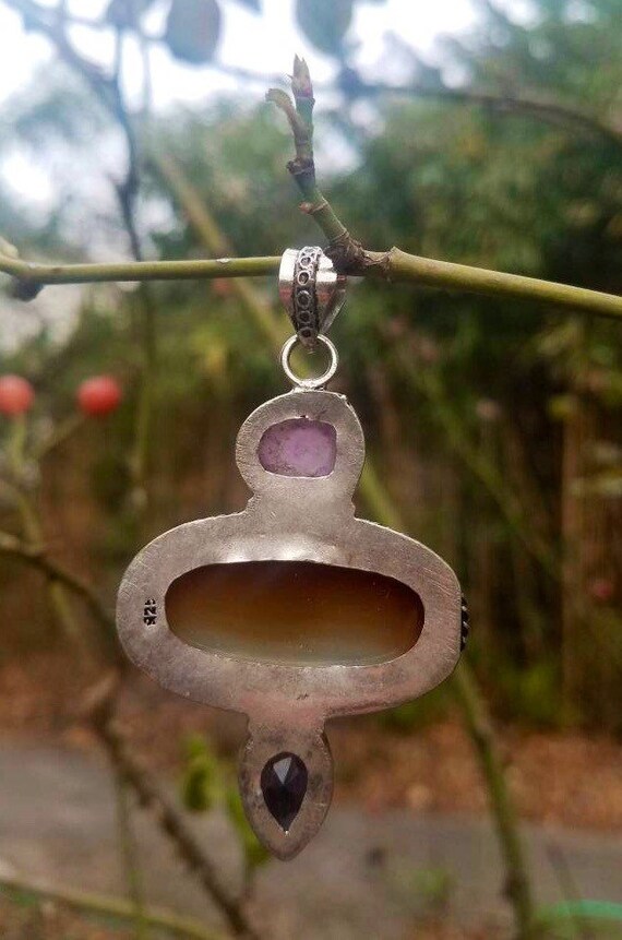 Sterling Silver & Semi Precious Pendant - image 3