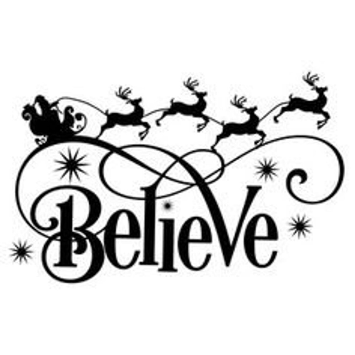 Believe Christmas iron on decal/ Christmas iron on decal/ iron Etsy