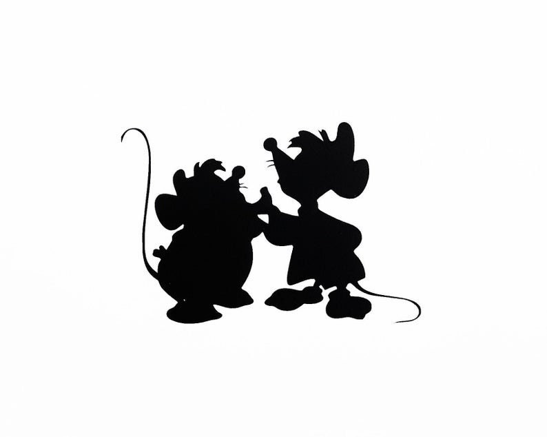 Jaq and Gus Wall Decal/cinderella Mice Decal/ Disney/ Etsy