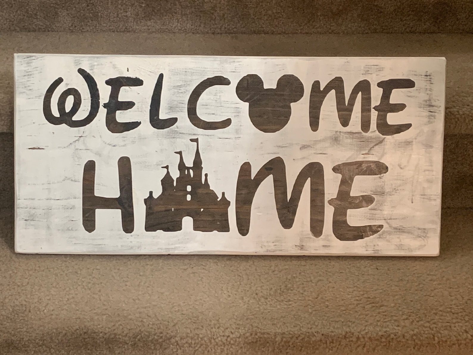 Welcome home disney sign 12x24 sign custom made etsy