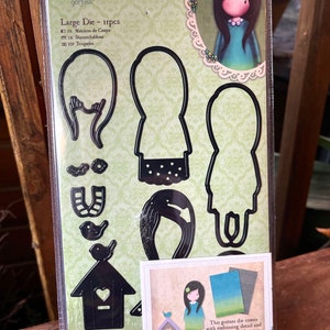 Conjunto de corte e gravação Santoro Gorjuss - Birds of a Feather - 11 peças | Compatível com Sizzix | Scrapbooking e artesanato