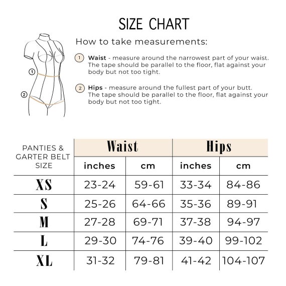 Push Up Bra Size Chart