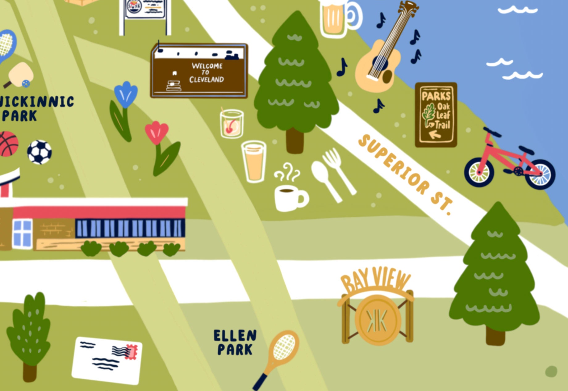 Detailed Map of Bay View, WI