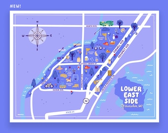 Lower East Side of Milwaukee Map