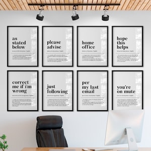 Office Wall Art Prints, Funny Office Printable, Office Wall Decor, Work from Home Art, Office Art Print, Home Wall Decor, Motivational Print