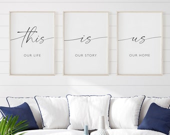 This Is Us Wall Decor, Family Signs, New Home Printable, Above Couch Decor, Living Room Wall Art, Family Printable Quote, Bedroom Wall Decor