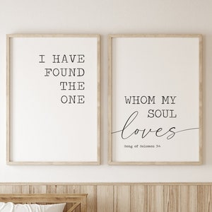 Bedroom Wall Decor, I Have Found The One Whom My Soul Loves, Master Bedroom Sign, Bedroom Sign, Song Of Solomon 3:4, Christian Wall Decor