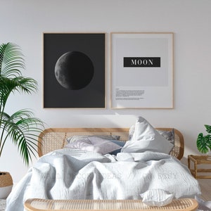 Moon wall art prints, Moon Posters, Moon prints, Posters with the moon, Moon phase, Living Room Gallery, Bedroom wall art, Living room art