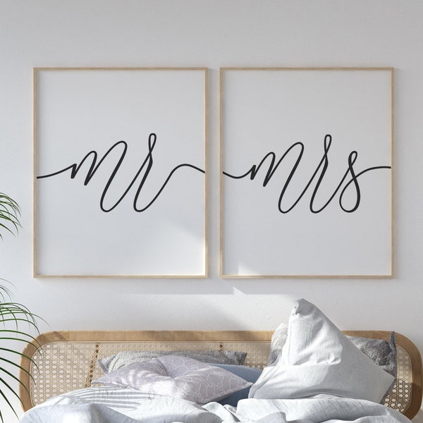 Mr and Mrs Printable - Etsy