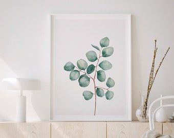 Eucalyptus Leaf Botanical Print, Australian Plant Wall Art (Digital Download)