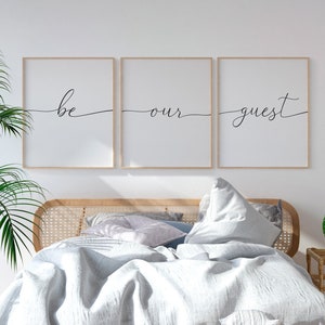 Be Our Guest Sign, Be Our Guest Printable, Guest Room Wall Decor, Guest Bedroom Signs, Farmhouse Decor,  Guest Room Wall Art, Digital Prints