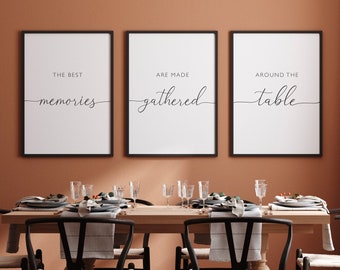 Kitchen Wall Decor, The Best Memories Are Made Gathered Around The Table, Printable Wall Art, Dining Room Wall Art, Farmhouse Wall Decor