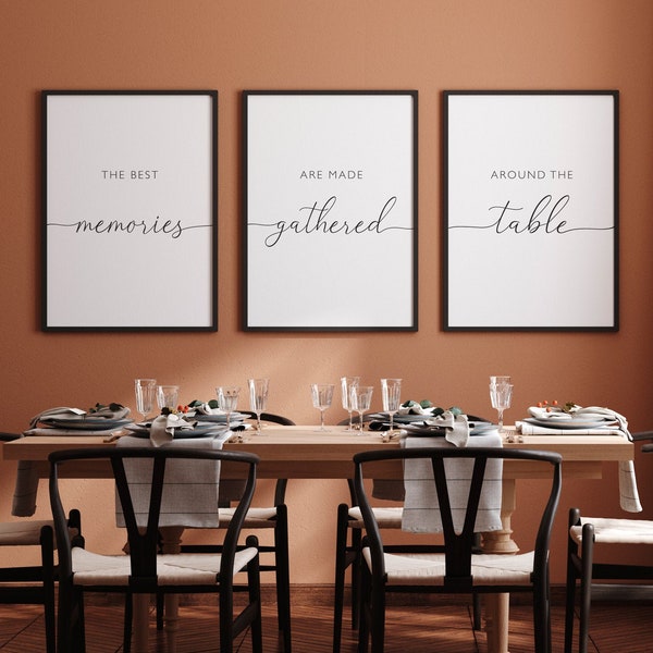 Kitchen Wall Decor, The Best Memories Are Made Gathered Around The Table, Printable Wall Art, Dining Room Wall Art, Farmhouse Wall Decor