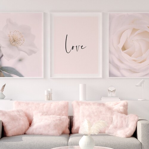 Bedroom Decor Women 3 Piece Wall Art Botanical Print Set - Etsy