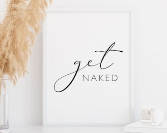 Impression drôle de salle de bain nue, art mural minimaliste (téléchargement numérique)