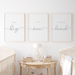 Above Crib Decor Printable, Sweet Dreams Sign, Nursery Wall Art, Baby girl Prints, You Are Loved Little One, Nursery Set of 3, Quote Posters