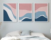 Boho Wall Art Set of 3, Mid Century Modern Printable Art, Farmhouse Wall Decor, Bedroom Prints, Boho Wall Art, Abstract Prints, Rustic Home