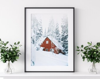 Winter Wonderland Printable, Snowy Forest Trees, Christmas Print, Nature Photography, Winter Prints, Nordic Winter Wall Art, Winter Decor
