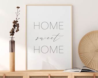 Sweet Home Imprimable, Wall Decor Scandinavian, Living Room Wall Art, Wall Prints Bedroom, Minimalist Print, Inspirational Quote, Poster