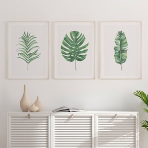 Farmhouse Wall Decor, Botanical Prints, Printable Art, Leaves Wall Art ...