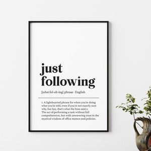 Funny Office Decor, Definition Print for Work From, Office Wall Art, Perfect as Coworker Gift or Home Office Wall Decor, DIGITAL PRINTS