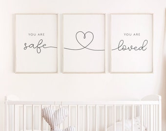 Nursery Wall Art Print, Printable Quotes for Baby Room, Nursery Wall Decor for baby, Nursery Set of 3, Nursery Quote Decor, Baby Room Print
