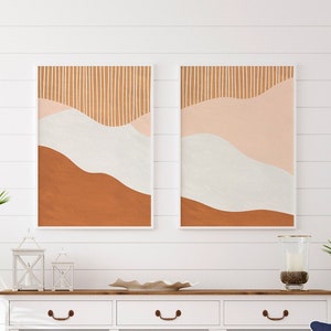 Abstract Bedroom Art, Printable Abstract Set, Boho Wall Decor, Boho Prints, Farmhouse Bedroom Decor, Modern Room Decor, Neutral Art Print