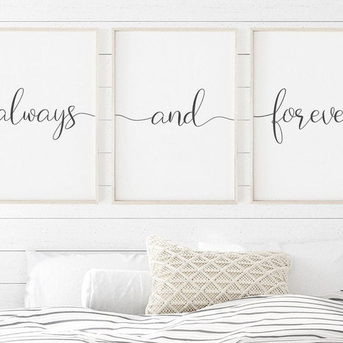Printable Wall Art Set of 3 Wall Decor Bedroom Wall Art Etsy