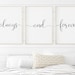 Always and Forever Printable Bedroom Print Set of 3 Above - Etsy