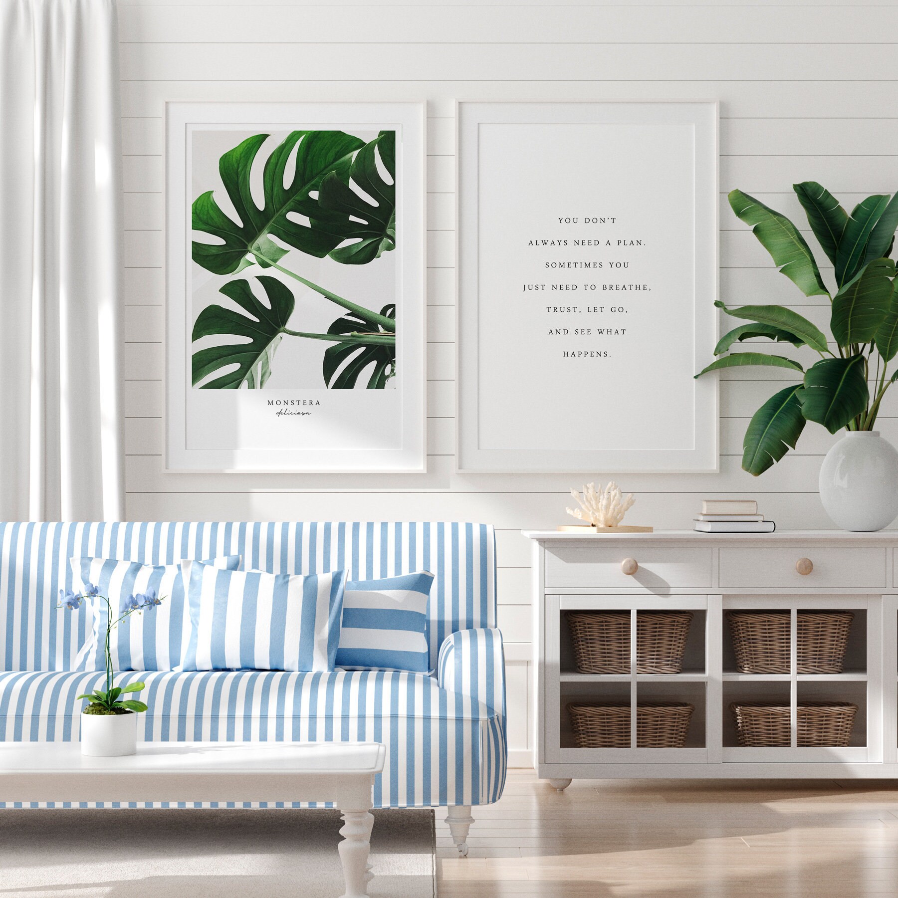 Botanical Print Set, Set of 2 Prints, Motivational Poster Printable ...