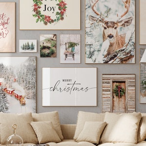 Cozy Christmas Wall Art Set | 12 Digital Prints | Winter Wall Decor | PRINTABLE WALL ART